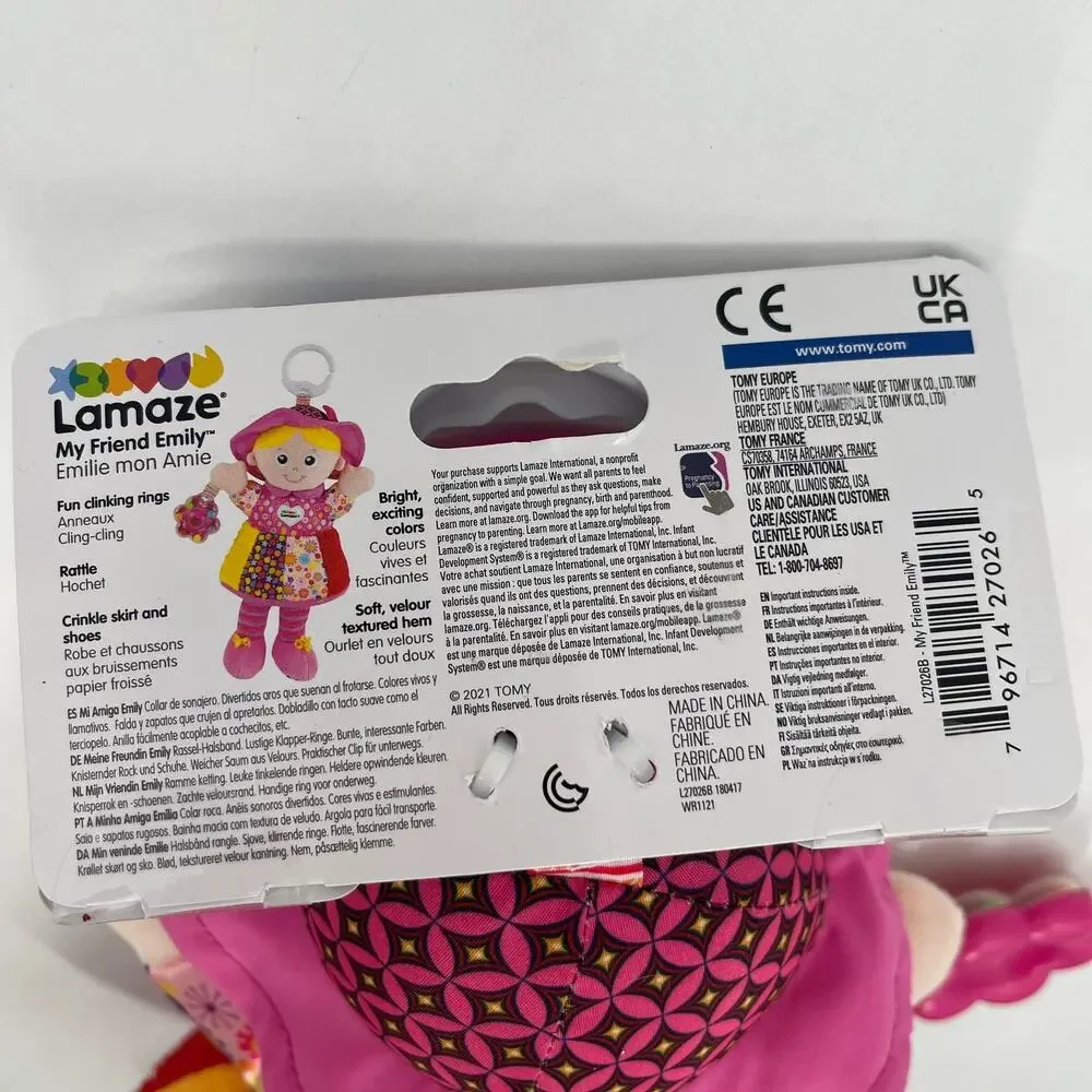 TOMY LAMAZE My Friend Emily 0-24 Months NWT Baby Bonding Auditory Fine Motor Toy
